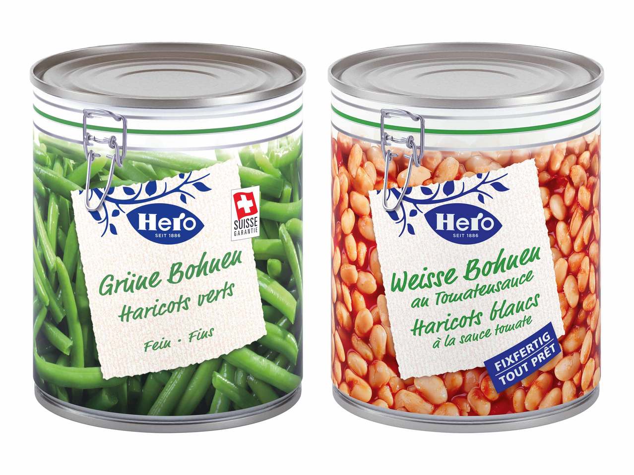 Hero Grüne Bohnen fein/ Weisse Bohnen Lidl Schweiz Archiv