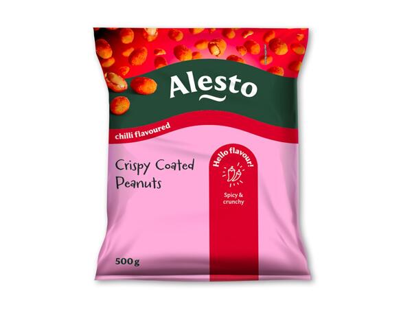 Indbagte chilipeanuts