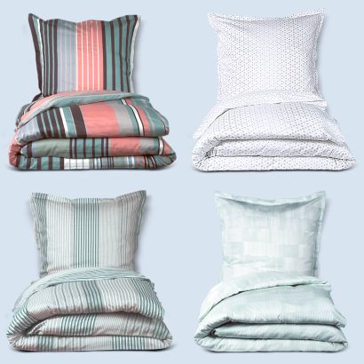 Housse d'édredon en satin, 2 pers.