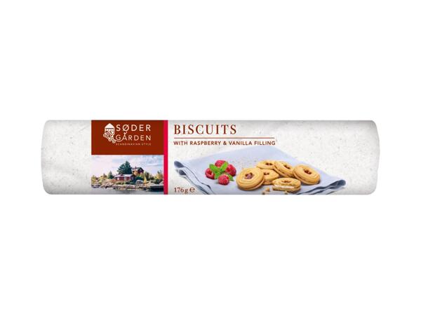 Biscuits With Raspberry & Vanilla Filling