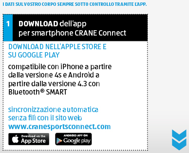 Braccialetto per fitness Bluetooth(R) CRANE(R) CONNECT