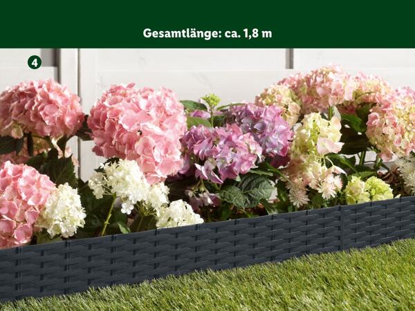 Steckzaun/​Trittsteine, 4 Stück oder Beeteinfassung, 10 Stück