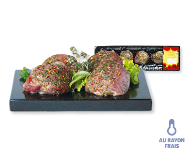 Médaillons de filet de porc aux herbes des Alpes suisses