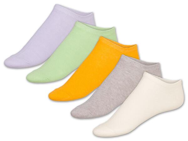 Damen/​Herren Sneakersocken, 5 Paar