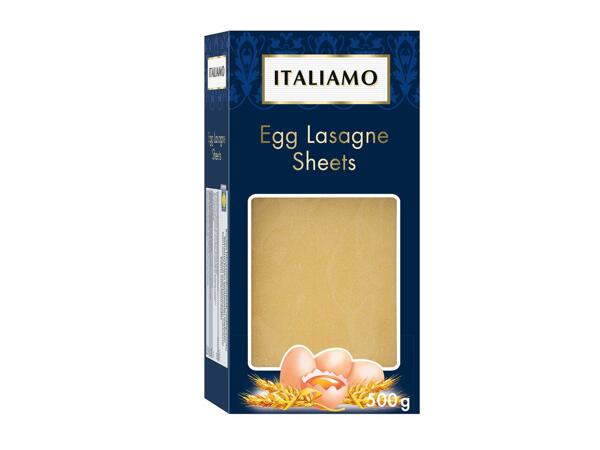 Feuilles de lasagne aux œufs