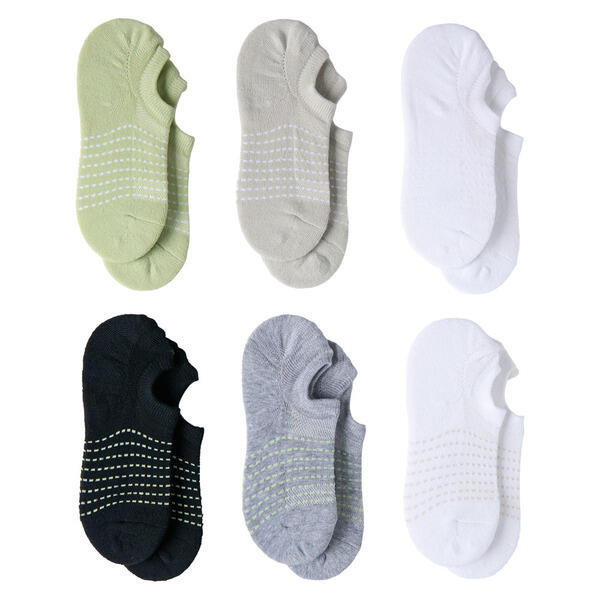Crane Ladies White/Gray/Green/Black Socks