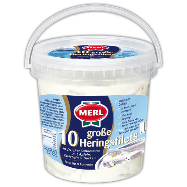 10 große Heringsfilets