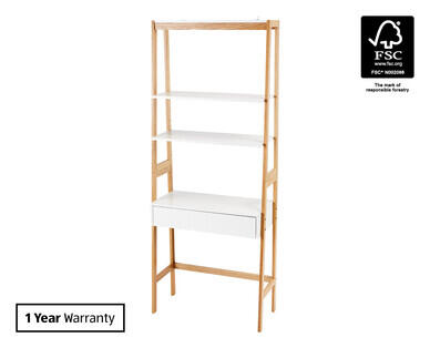 Ladder Bookshelf with Desk