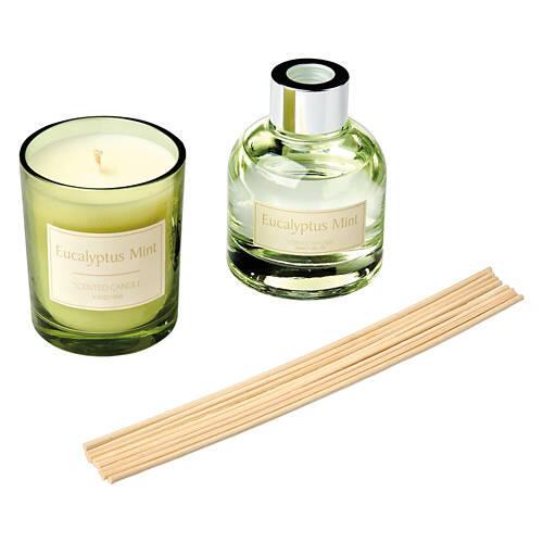 Diffuser Candle Gift Set - Eucalyptus Mint