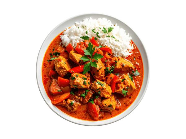 Frisches Schweinefleisch gewürfelt