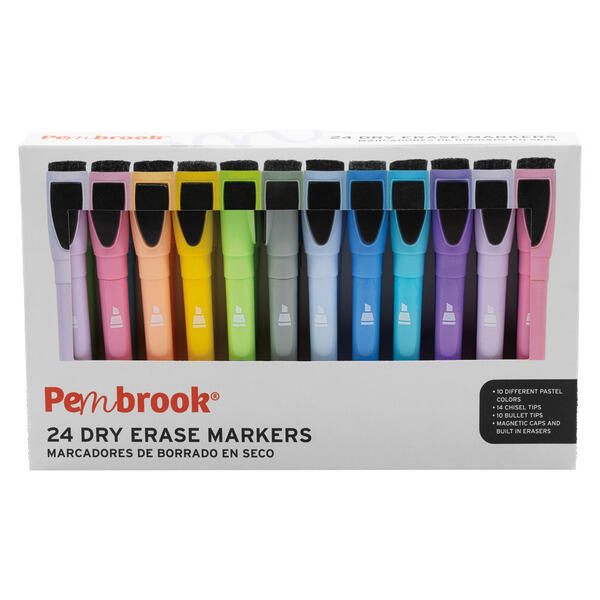 Pembrook Pastel Color Dry Erase Markers