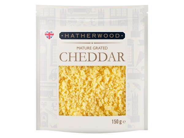 Geriebener gereifter Cheddar