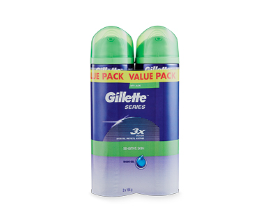 Gillette Sensitive Skin Shave Gel Twin Pack 2 x 195g