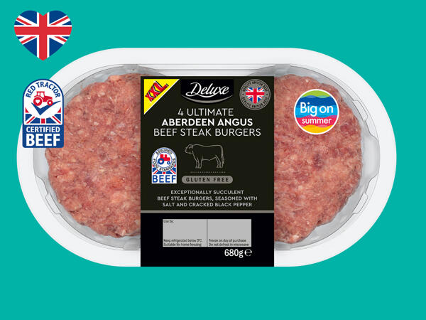 Deluxe 4 Ultimate Aberdeen Angus Beef Burgers