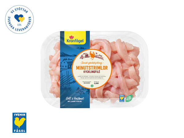 Kronfågel färska minutstrimlor