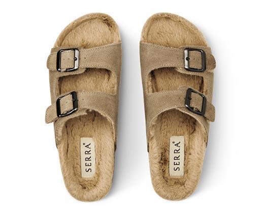 Royal Class or Serra 
 Faux Fur-Lined Footbed Sandals