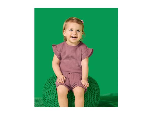 LUPILU Pink Baby Muslin Outfit - 2 Piece Set