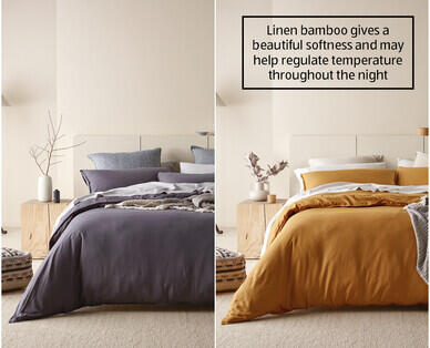 Linen Bamboo Quilt Cover Set - King Size