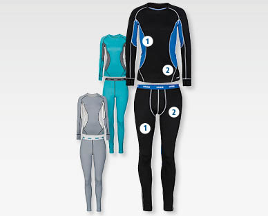 INOC Damen-/Herren-Ski-Unterhemd/-hose