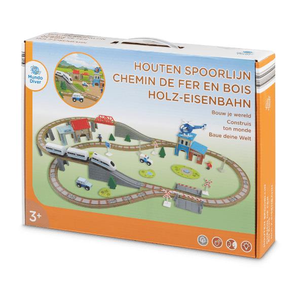 Circuit en bois pour trains ou voitures