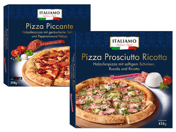 Pizza Prosciutto Ricotta oder Piccante