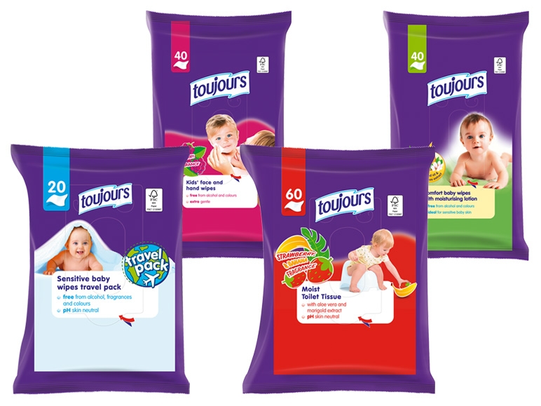 TOUJOURS Kids Feuchtes Toilettenpapier/Babyfeuchttücher