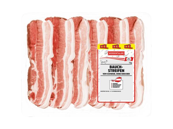 Frische Schweinebauch-Streifen