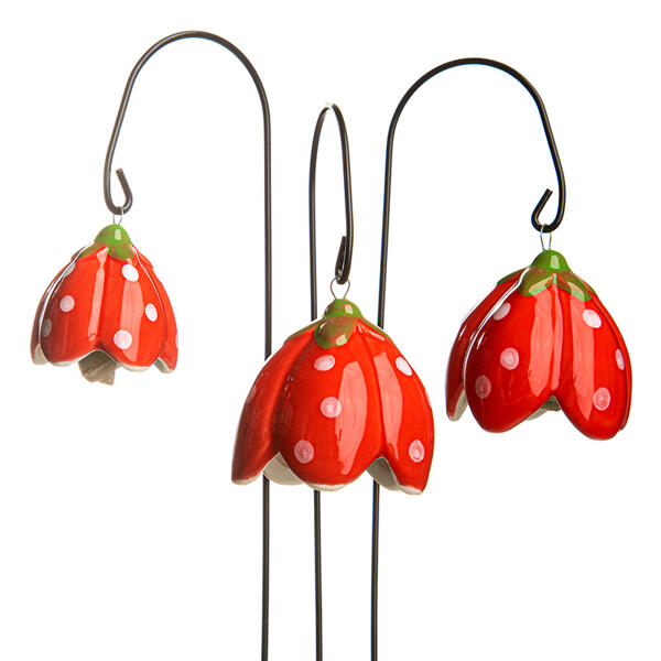 Keramik-Blumenstecker 3er-Set