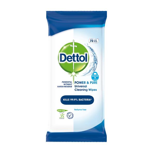 DETTOL Power & pure cleaning wipes