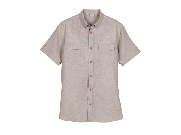 Men`s Linen-Blend Casual Shirt