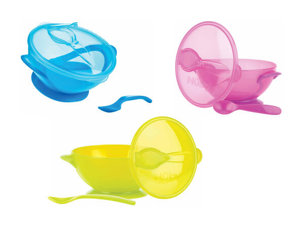 Bol avec ventouse et cuillère, 3 pièces