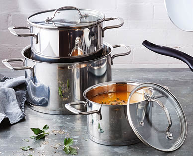 Stainless Steel Pot Set 3pc