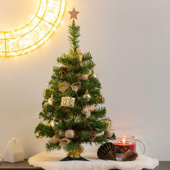 HOME CREATION(R) 				Petit sapin de Noël décoré