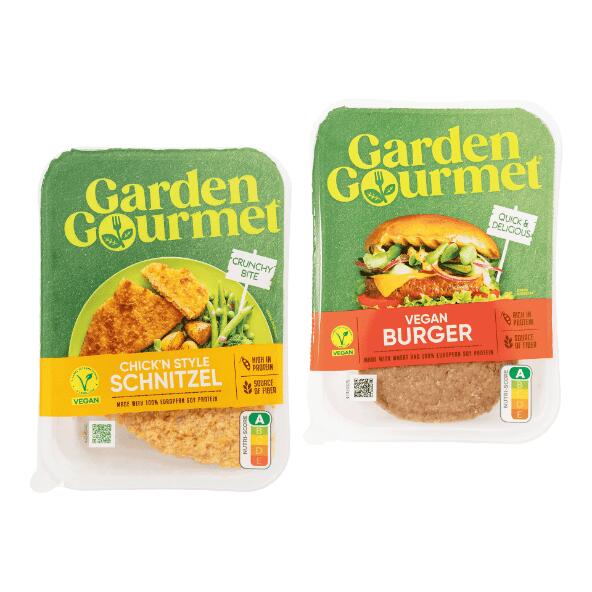 GARDEN GOURMET(R) 				Escalopes végétaliennes ou burgers végétaliens