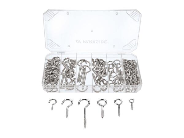 Parkside Assorted Hooks & Screw Eyes - 151 Pieces