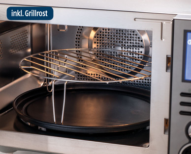 AMBIANO Edelstahl Mikrowelle 4in1