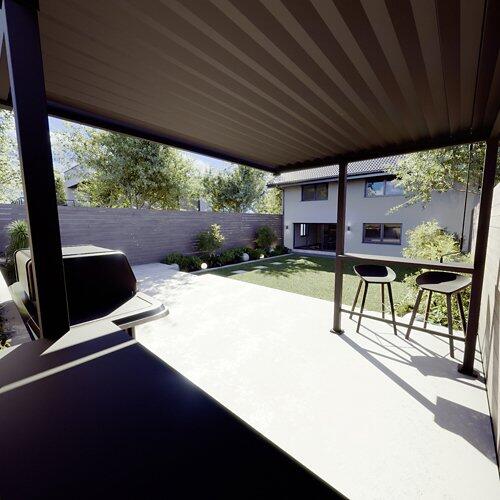 BBQ Pergola 80 Solid 3 x 2,5 m