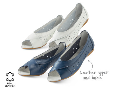 Ladies' Leather Peep Toes