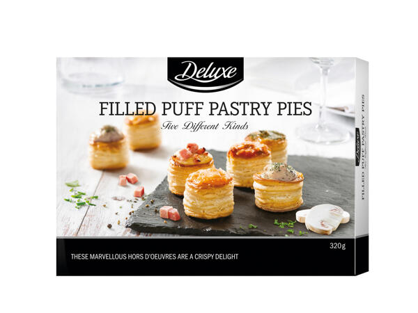 Filled puff pastry pies