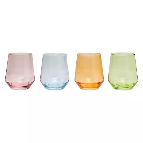 4 Pack Stemless Wine Glasswear Set