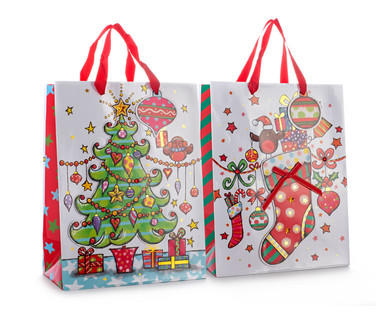Weihnachtsgeschenk- taschen mit Applikation