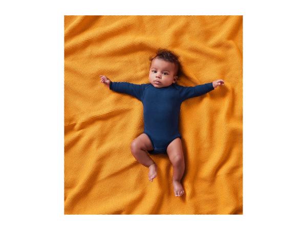 Lupilu Blue Baby Long-Sleeve Bodysuits - 3 Pack