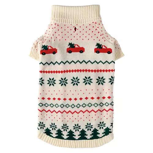 Pet Christmas Sweater - Christmas Truck, XL