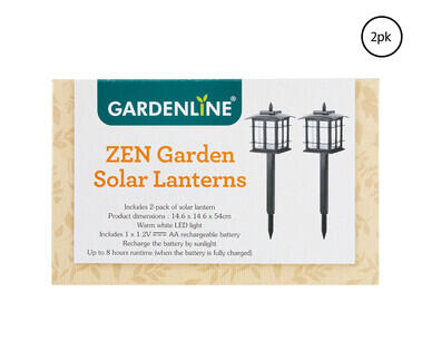 Zen Garden Solar Lantern 2pk