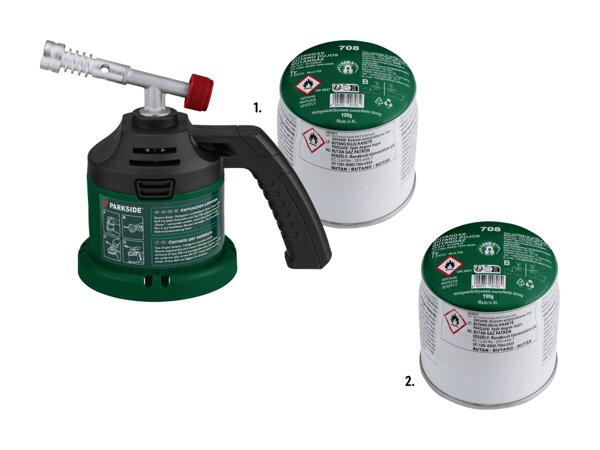 Set de chalumeaux, 2 pièces/cartouches de gaz butane, set de 6