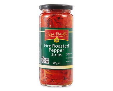 Casa Barelli Fire Roasted Pepper Strips 470g