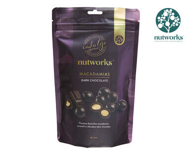 Nutworks Milk Chocolate or Dark Chocolate Coated Macadamias 200g