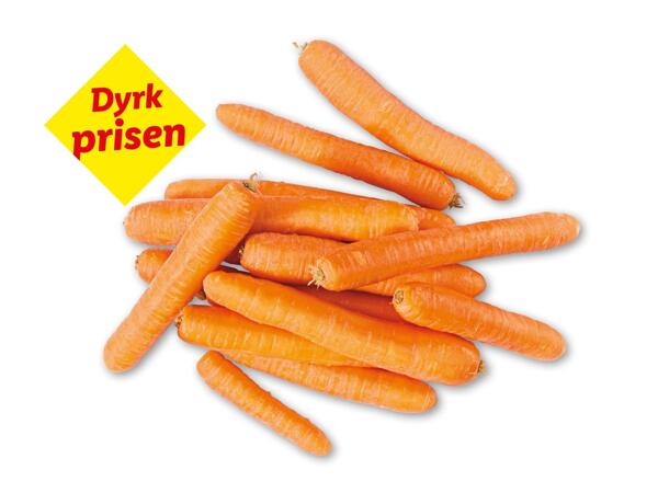 Danske håndsorterede gulerødder