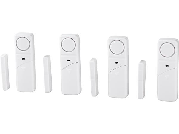 Doorstop Alarm or Door & Window Alarm Set, 4 pieces