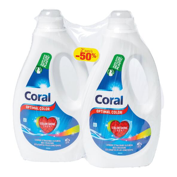 CORAL(R) 				Vloeibaar wasmiddel, 2 st.